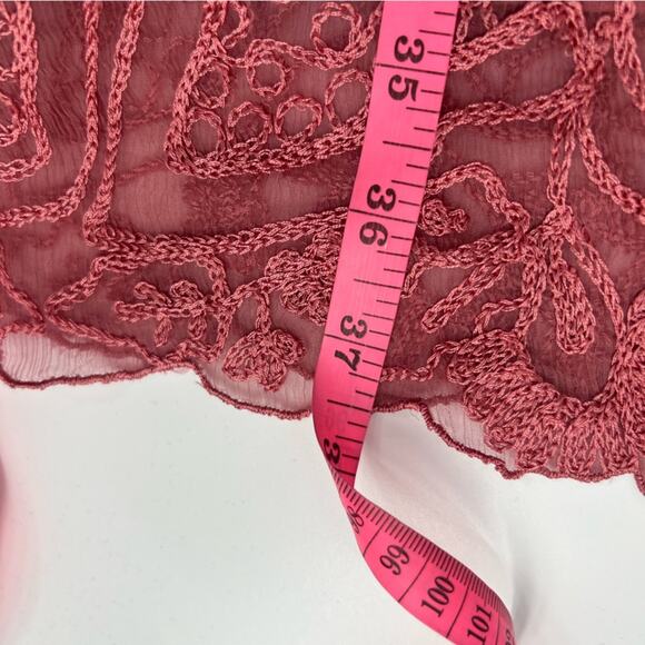 Sundance Lillian Rose Embroidered Shift Dress pink sz M - Picture 8 of 8